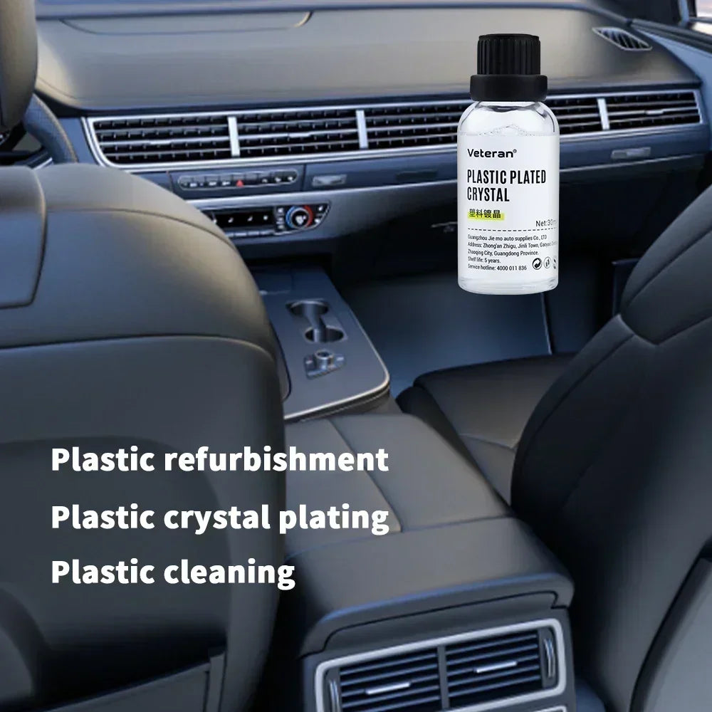 Car Plating Refurbishing Agent Plastic Refurbisher Dashboard Reducer Car Revitalizing Agent Coating for Car Door Panels Door Peaceful Pleasures Health and Wellness
