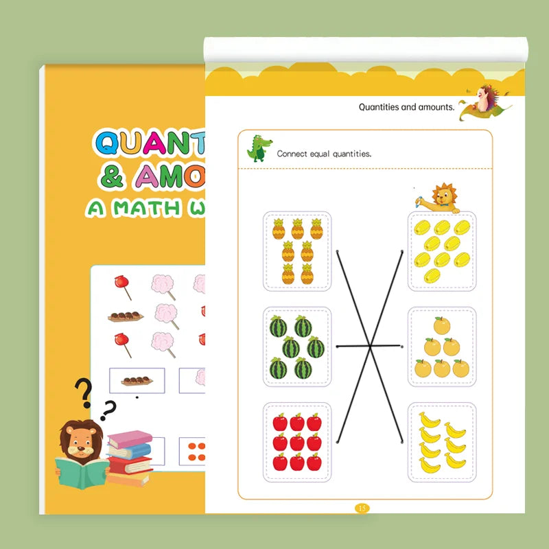 Quantities Amounts Math Workbook 32 Pages Kids Number Counting