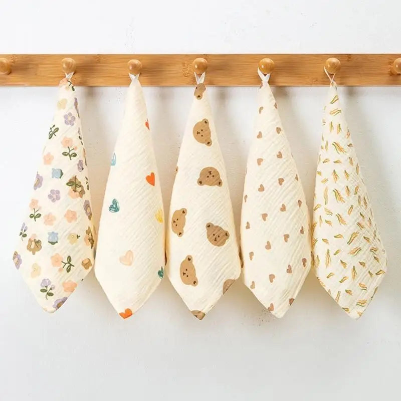 Soft Cotton Baby Washcloths – Absorbent Drool Bibs & Face Cloths