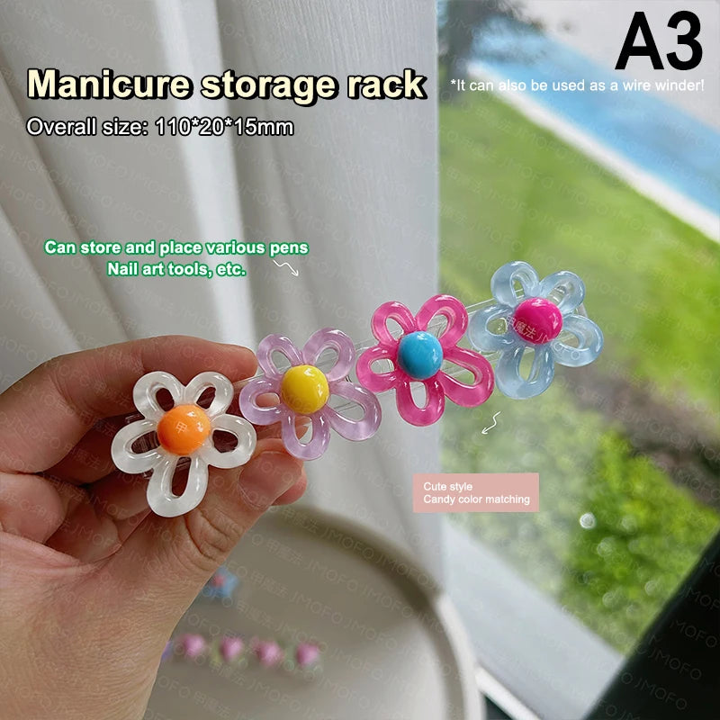 Cartoon Nail Brush Holder Stand Salon Pen Rack Accessoire Brushes For Manicure Tool Nail Art Brush Holder Carrier Storage Peaceful Pleasures Health and Wellness A3