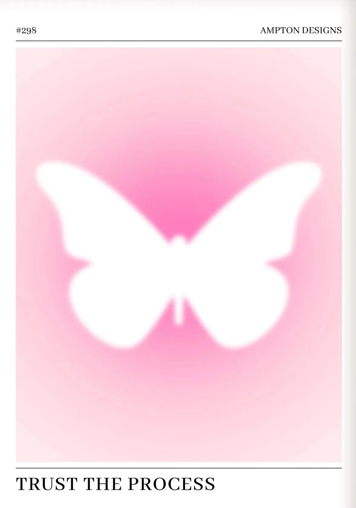Pink Aura Butterfly Affirmation Canvas Wall Art | Bedroom Decor