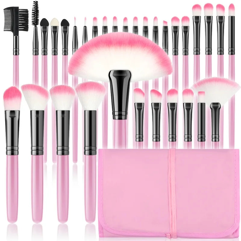 RUNTOIN 32-Piece Professional Makeup Brush Set – Face & Eye