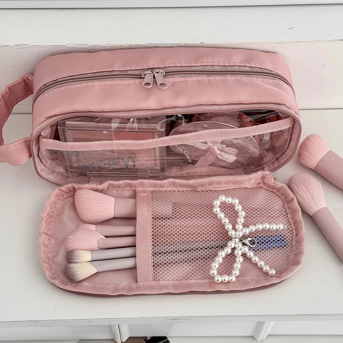 Large Travel Makeup Bag & Cosmetic Organizer for Women