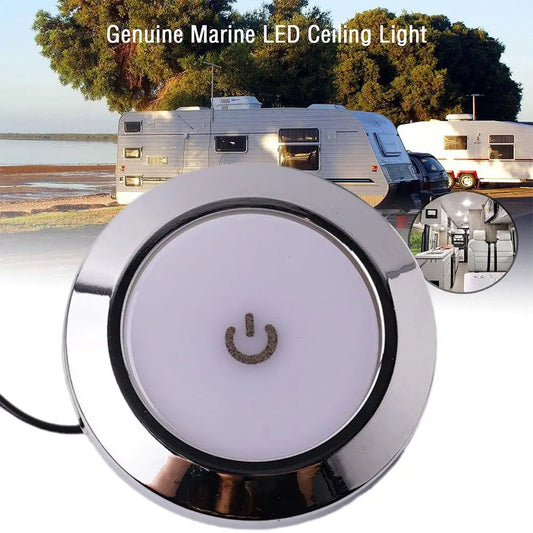 New 12V RV Interior Reading Dome light Light with Switch 5W Car Interior Led Round Light RV Indoor Roof Lamp For Camper Boat Peaceful Pleasures Health and Wellness