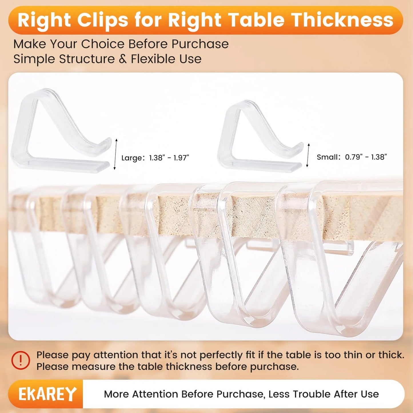 Clear Plastic Tablecloth Clips – Windproof Non-Slip Clamps