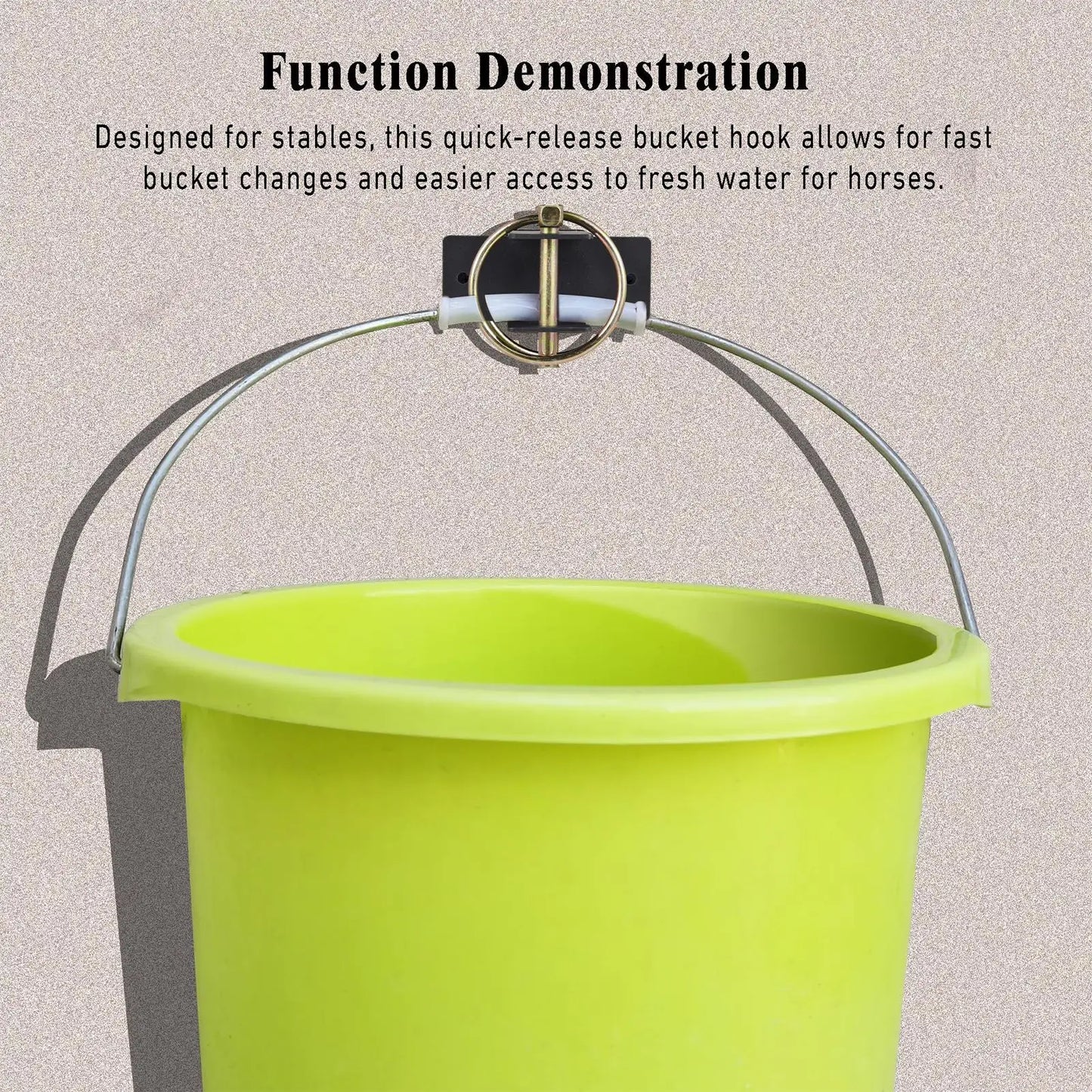 Stall Bucket Hook Hanger with Locking Pin – 2Pcs Barn & Fence