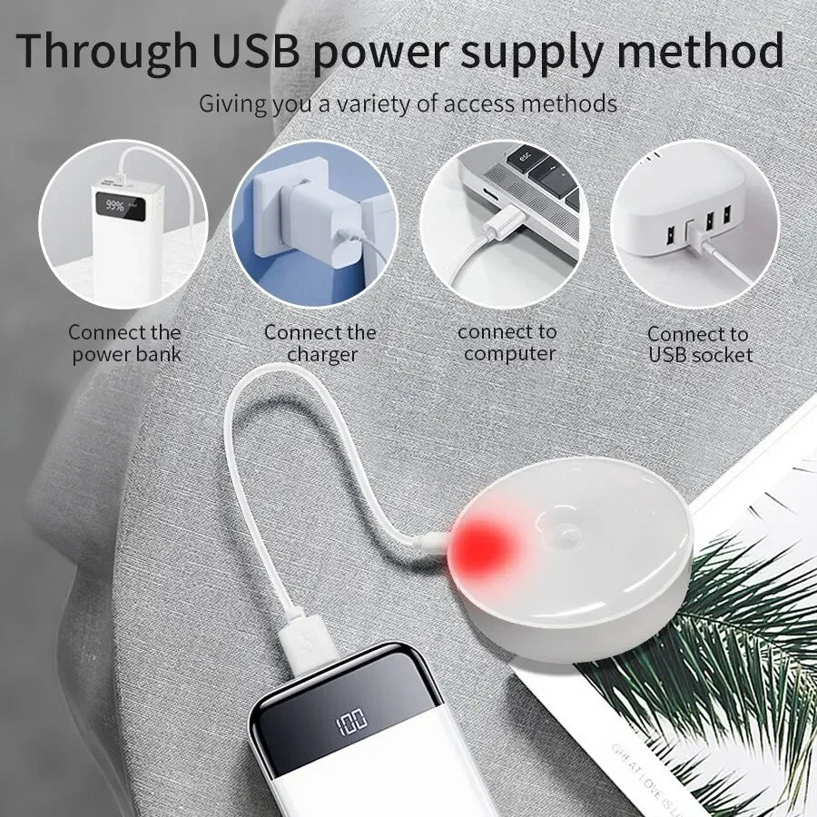 USB Rechargeable LED Motion Sensor Night Light | Cabinet Closet