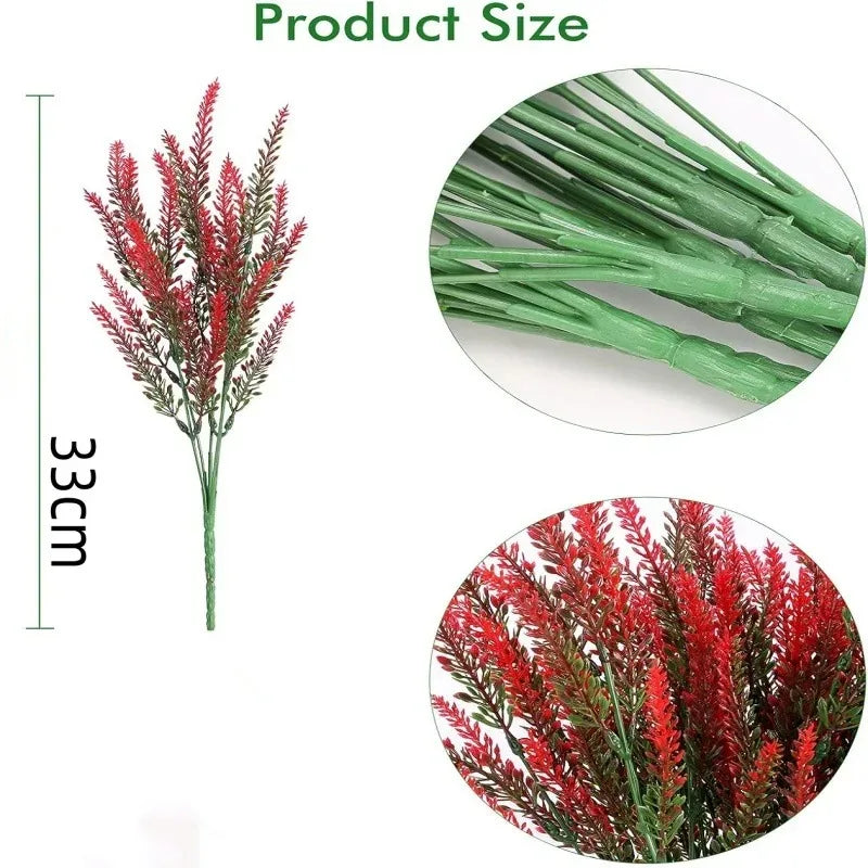 38cm Artificial Lavender Bunch – Silk Fake Flowers for Home & Wedding