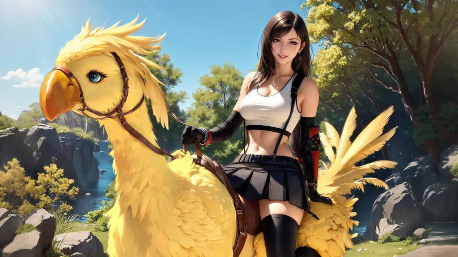 Tifa Lockhart Canvas Wall Art | FF7 Game Poster Home Decor Canvas Wall Art Peaceful Pleasures Health and Wellness 01 30x40cm Unframed