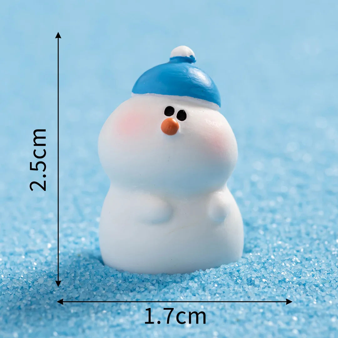 Miniature Snowman Miniature Snowman Model Micro Landscape Santa Claus Santa Claus Figurine Elk Cute Christmas Decorations Decor Peaceful Pleasures Health and Wellness 1