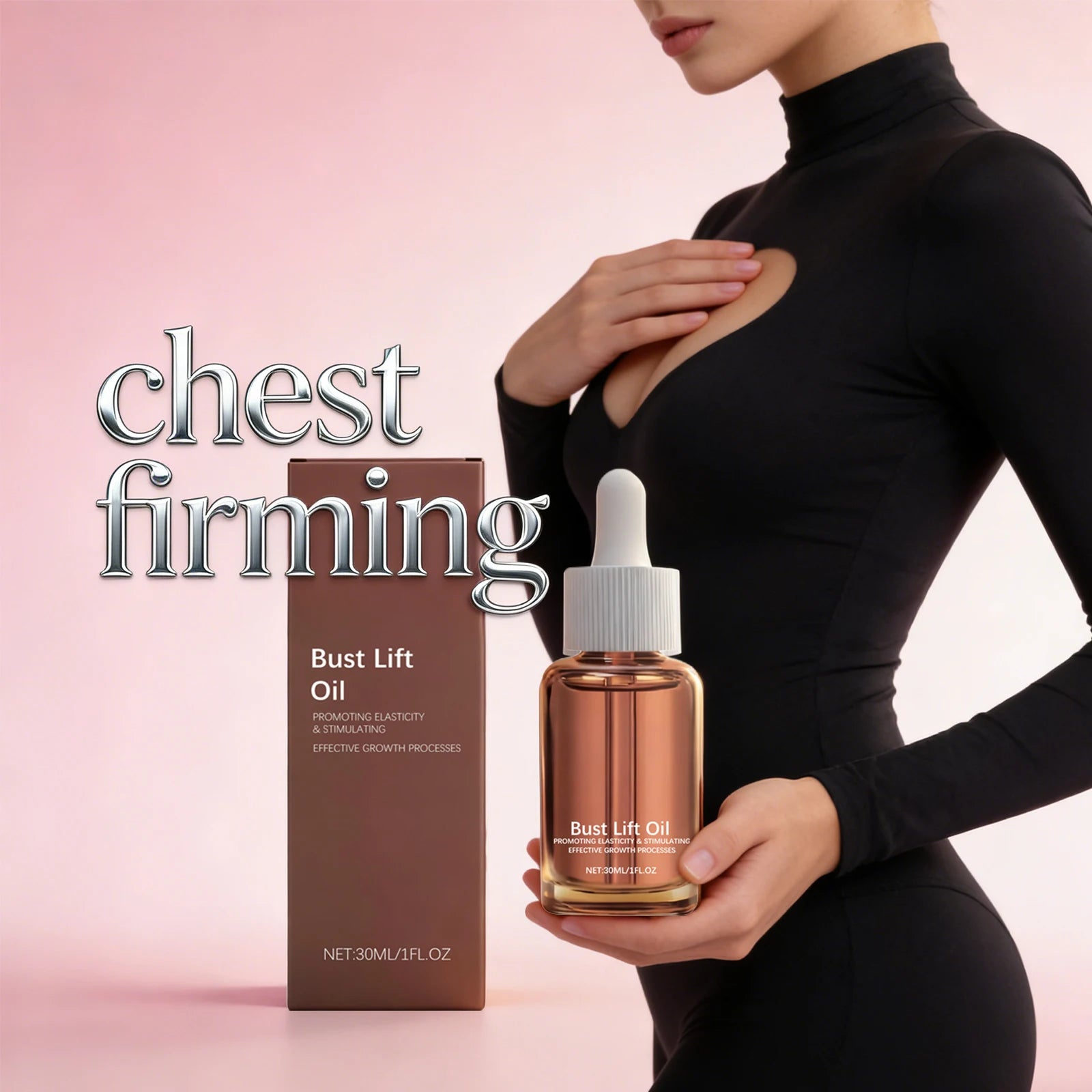 Bust Lift Oil Breast Enhancement Essential Oil Promote Elasticity Chest Firming and Lifting Nourishing Smoothing Body Skin Care Peaceful Pleasures Health and Wellness