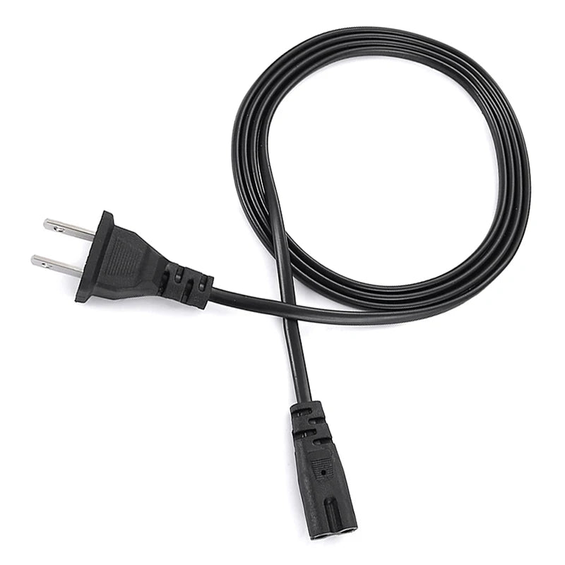 New EU Power Cable 2pin IEC320 C7 US Power Extension Cord For Laptop Charger Printer Radio Ser XBOX Peaceful Pleasures Health and Wellness