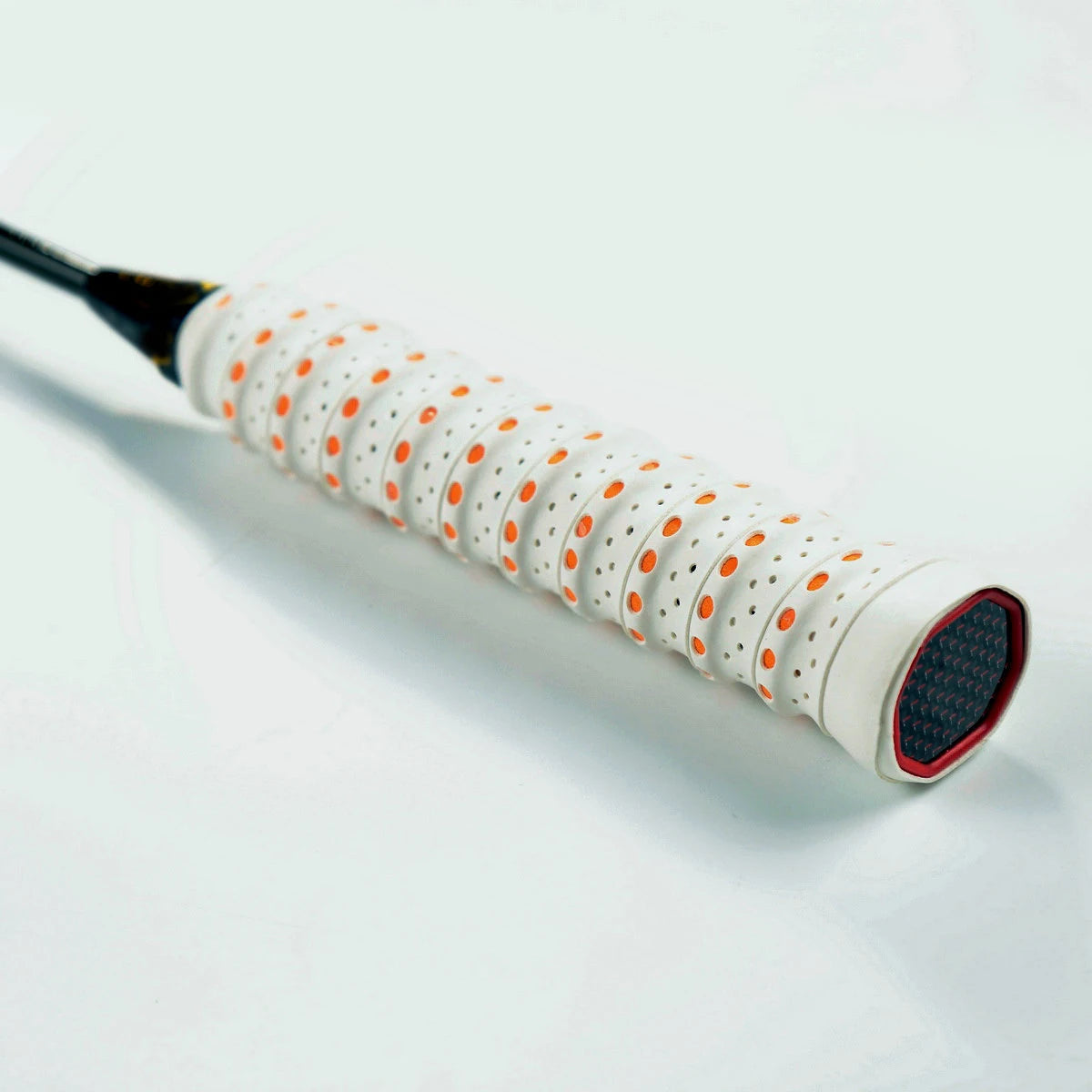 Tennis Racket Grip Tape 110cm Stretchy PU Anti-Slip Handle Wrap Racket Grip Tape Peaceful Pleasures Health and Wellness White