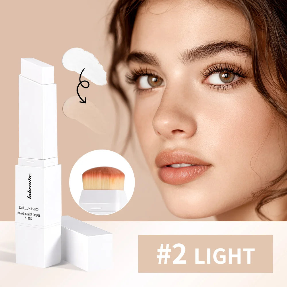 Foundation Stick Color Changing Foundation with Detachable Brush Blanc Cover Cream Stick Changing Hight Coverage Base Makeup Peaceful Pleasures Health and Wellness
