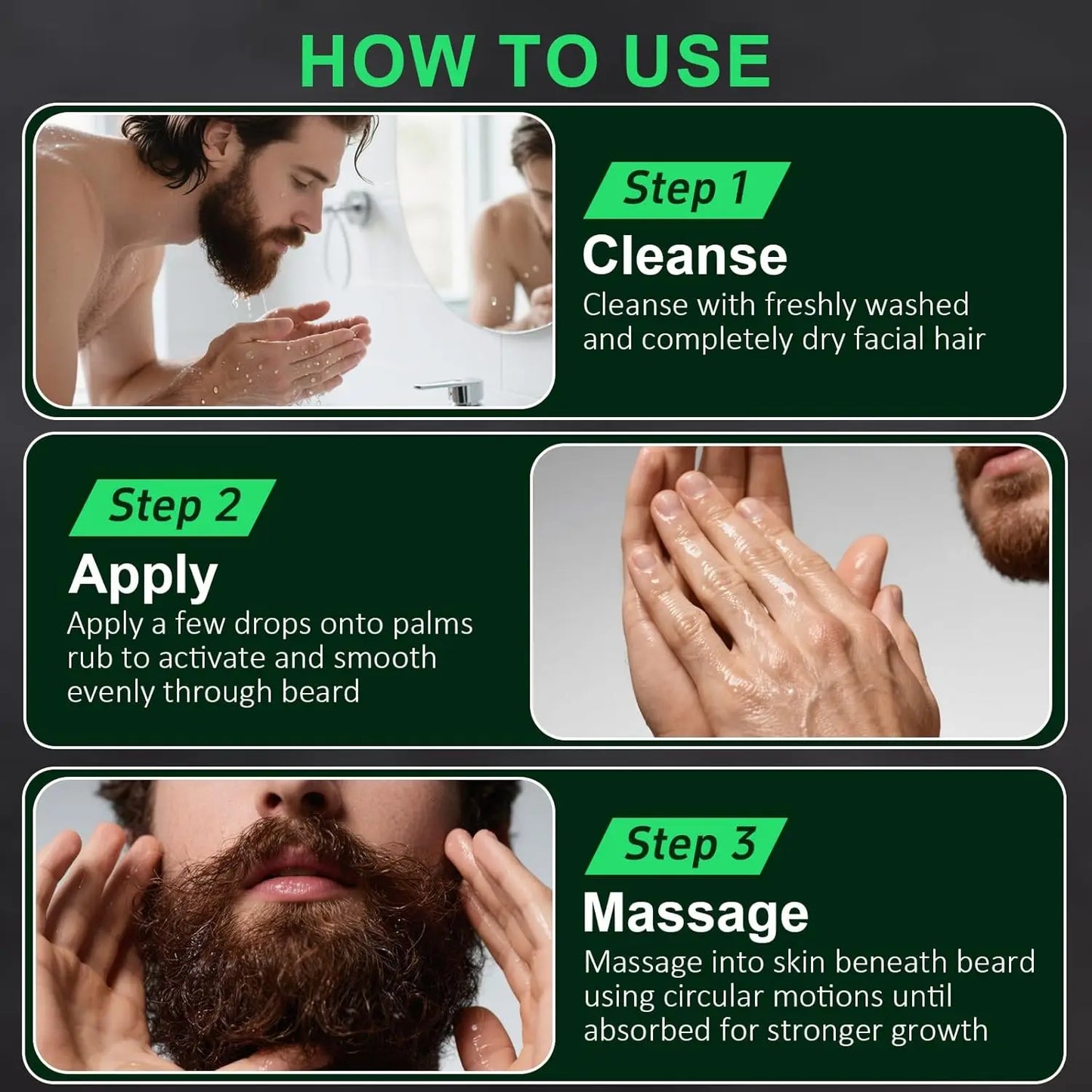 30ml Beard Growth Oil Serum For Men Beard Growth And Grooming Soften Strengthen Styling Beard Oil Beard Care Thicker Nourish Peaceful Pleasures Health and Wellness