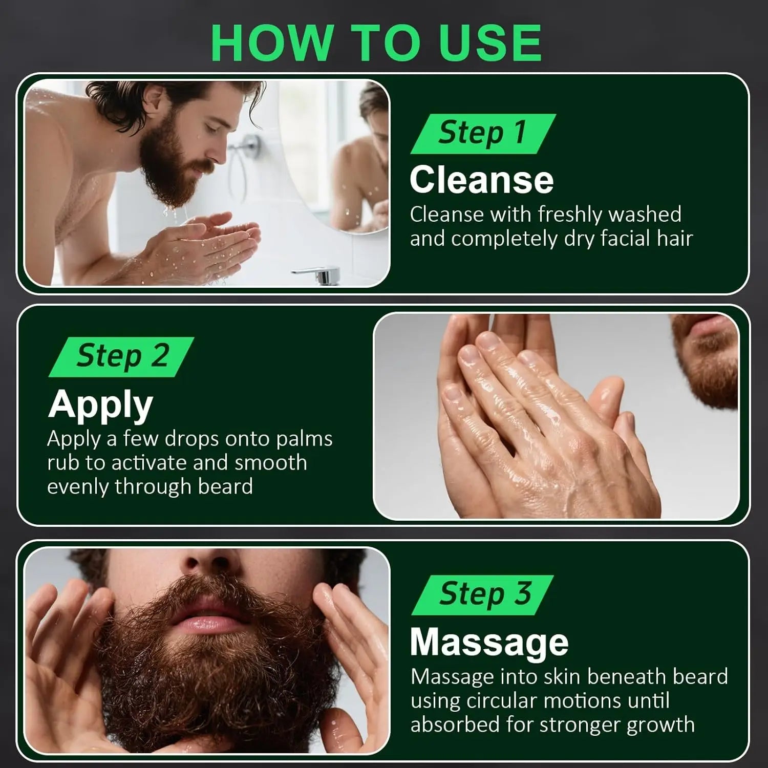 30ml Beard Growth Oil Serum For Men Beard Growth And Grooming Soften Strengthen Styling Beard Oil Beard Care Thicker Nourish Peaceful Pleasures Health and Wellness
