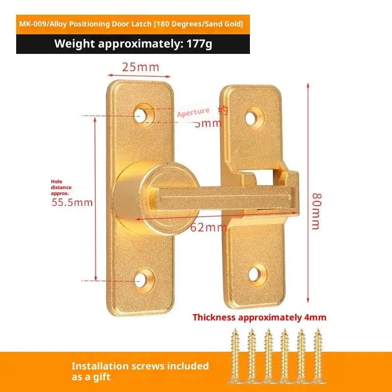 Zinc Alloy 90° Sliding Door Latch | Luminous Barn Gate Bolt
