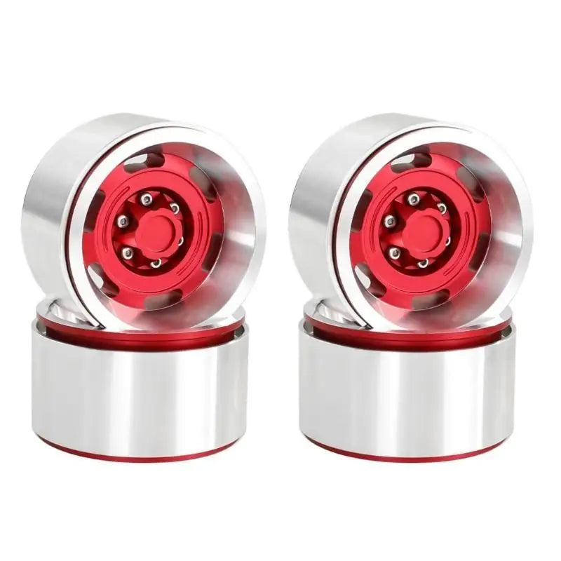 1.9" Metal Beadlock Wheel Rims for 1/10 RC Crawler – 4 Pack