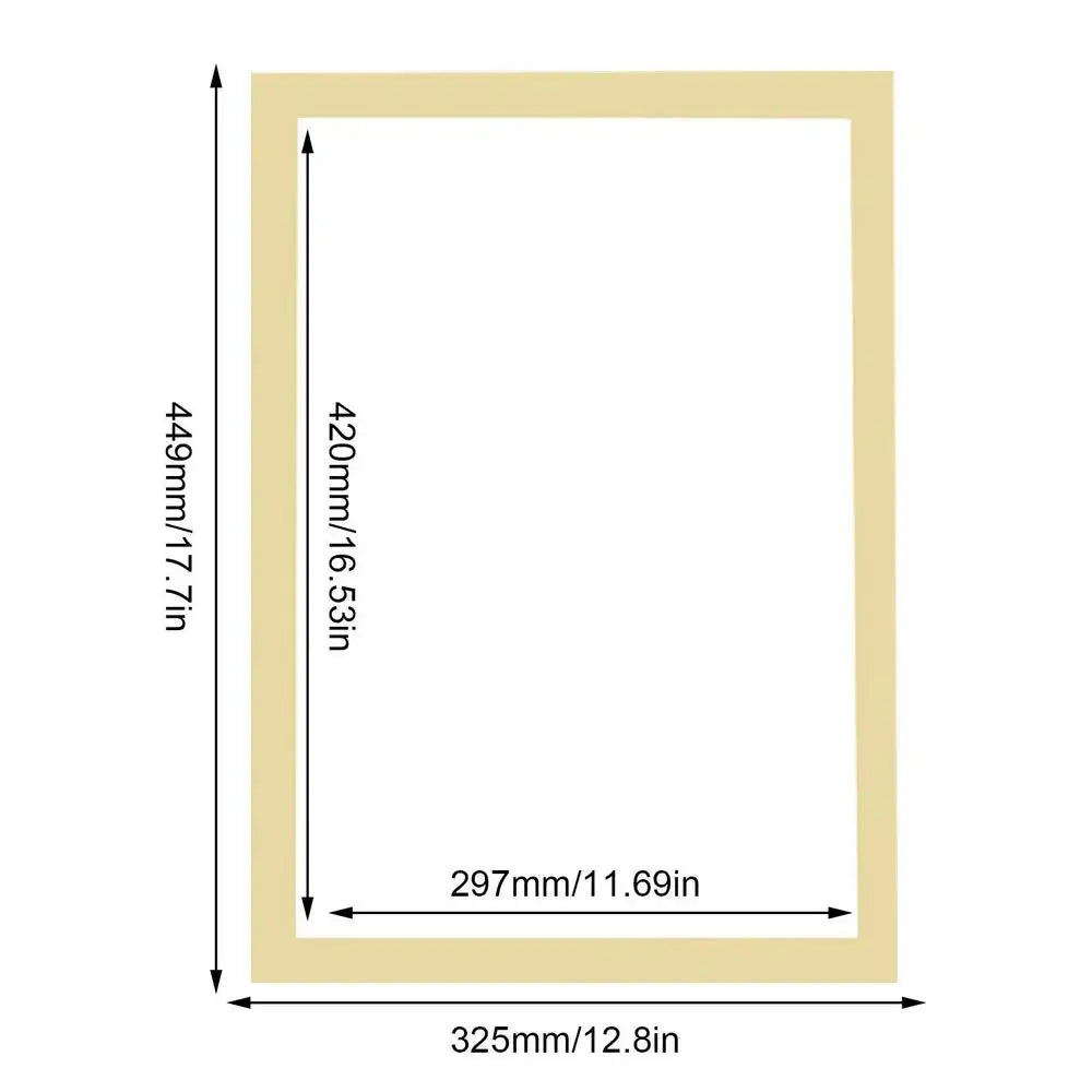 Magnetic Display Frame Poster Cover Frame Self Adhesive Free Punching Paintings Pictures Photo Display Wall Decor Art Frames Peaceful Pleasures Health and Wellness gold A3 China Mainland