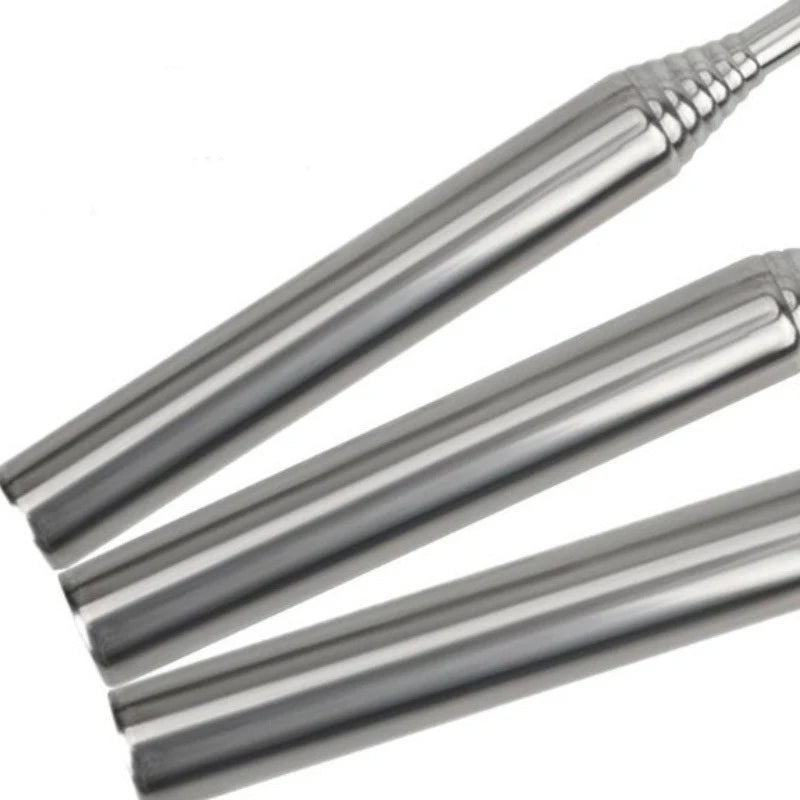 New Stainless Steel Fire Blowing Tube, Pocket Bellow Camping Fire-making Tool, Retractable Windproof Fire Blowing Stick Peaceful Pleasures Health and Wellness