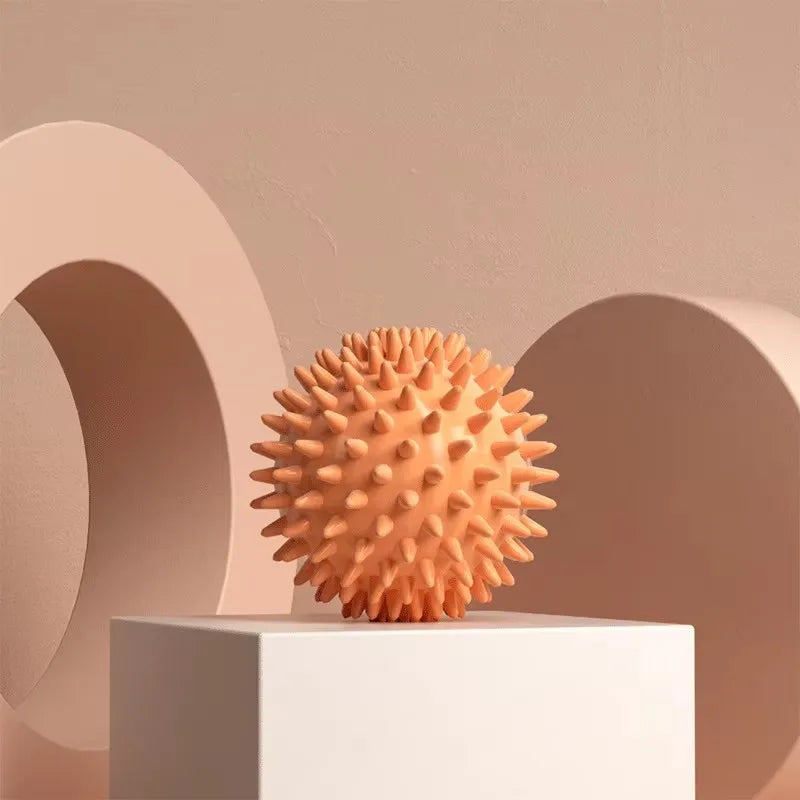 Hedgehog Massage Ball Yoga Fascia Ball Exercise Fitness Muscle Relaxation Massage Stick Shoulder Neck Leg Plantar Meridian Ball Peaceful Pleasures Health and Wellness Orange