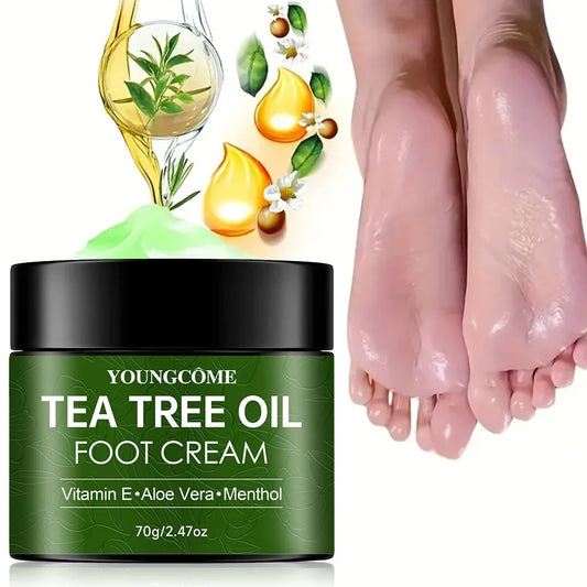 YOUNGCOME Tea Tree Foot Cream – Soften & Hydrate Rough Heels Foot Cream Oasis Select