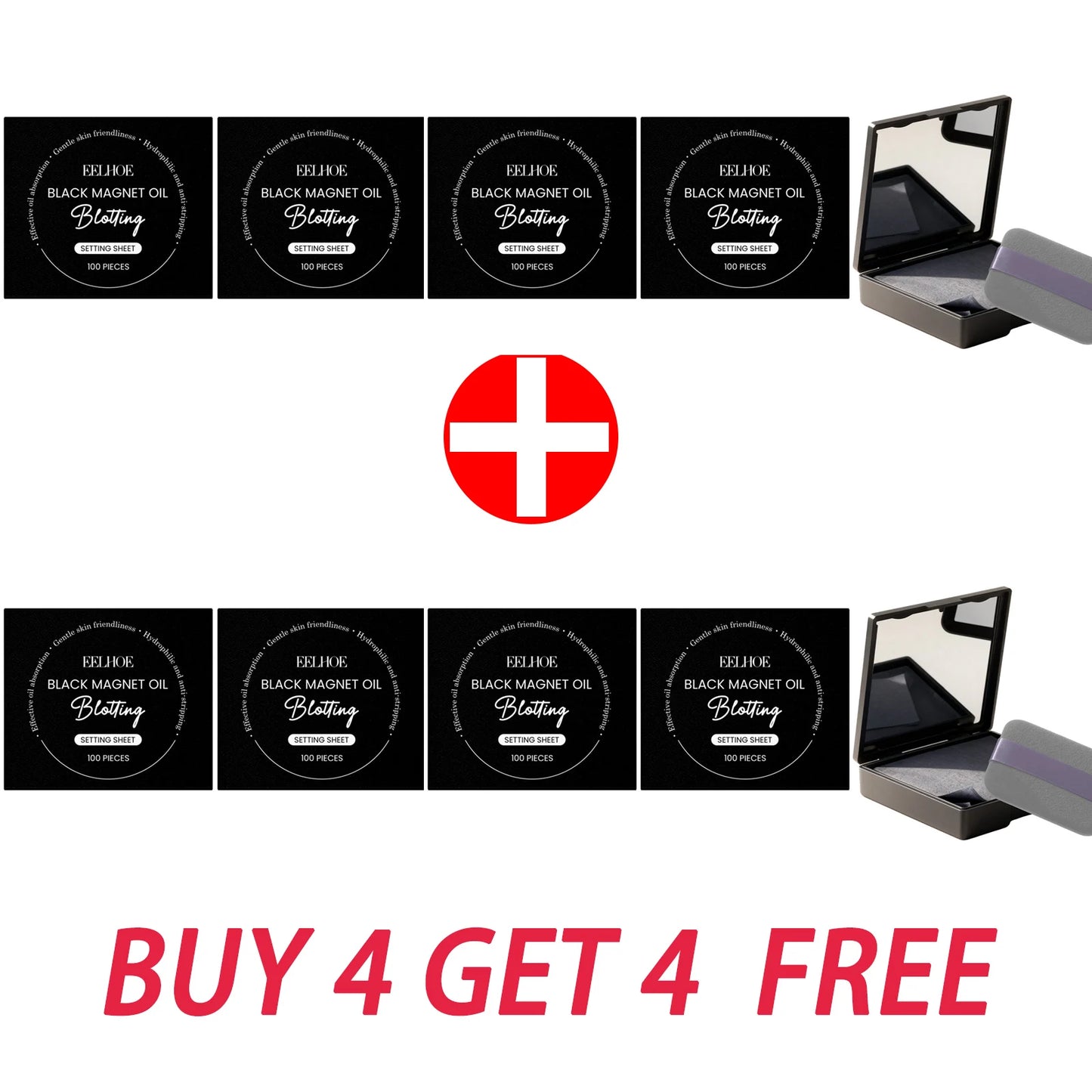 Eelhoe Facial Oil-Blotting Papers 100pc | Matte Oil Control Oil Blotting Sheets Peaceful Pleasures Health and Wellness BUY 4 GET 4 FREE
