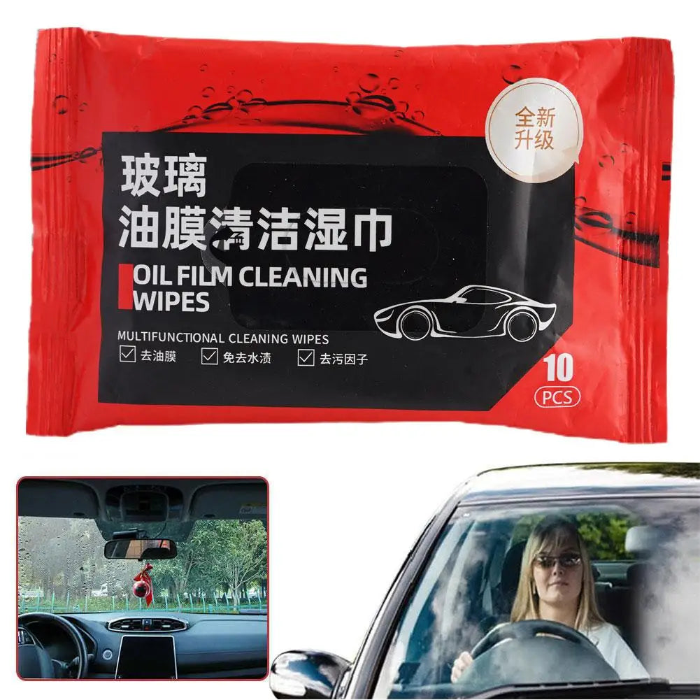 Car glass oil film remover Windshield Glass Cleaner Car Glass Cleaner Wipes Compact Portable Dusting Wipes for Cars Peaceful Pleasures Health and Wellness