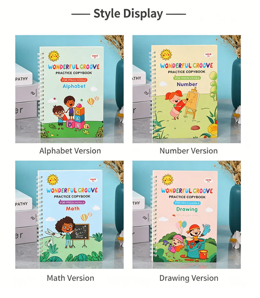 Reusable Slot Handwriting Practice Book Kids Ages 3-8 Etters Numbers Peaceful Pleasures Health and Wellness Digital Book