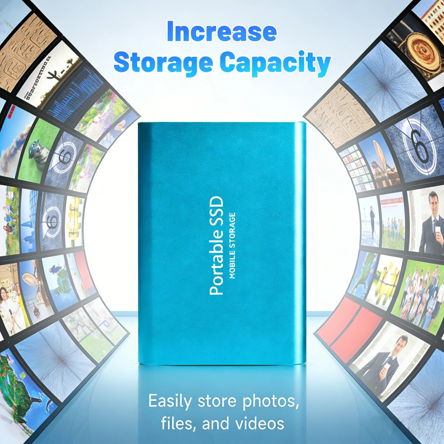 Portable External SSD 4TB–16TB USB 3.1 Type-C Fast Transfer Drive