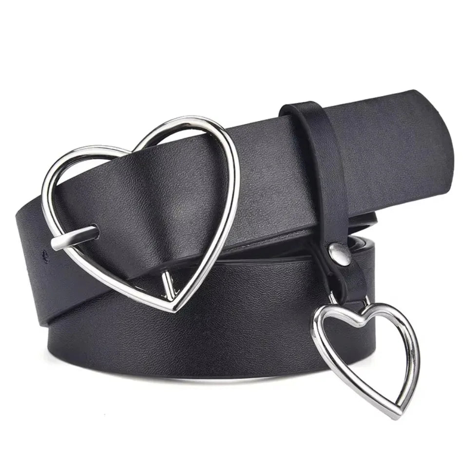 Creative Fashion Women Heart-shaped Buckle Waist Belt Version