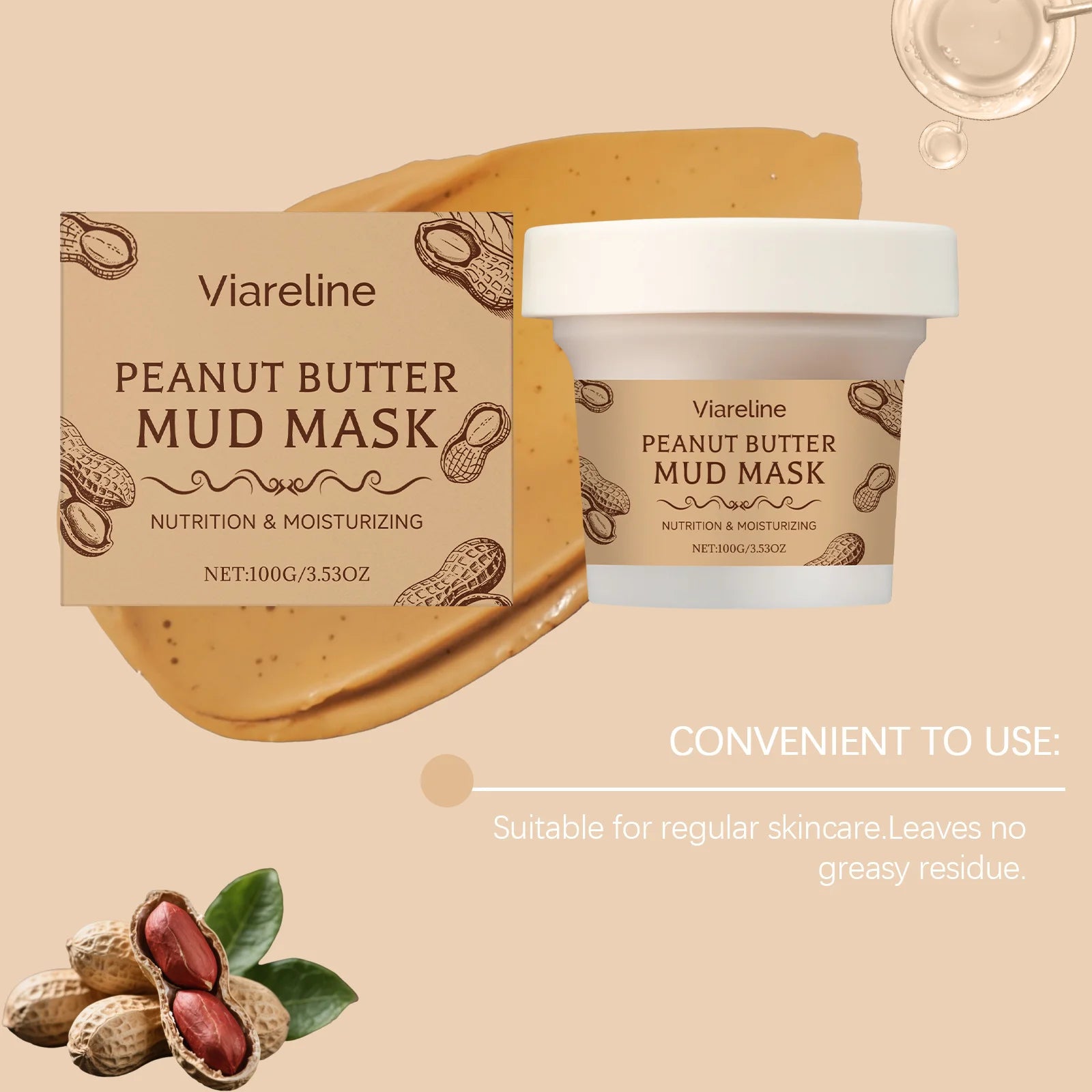 Facial Moisturizing Mud Mask Hydrating Brightening Smoothing Repair Improve Dullness Soothing Shrinks Pores Cleansing Face Mask Peaceful Pleasures Health and Wellness