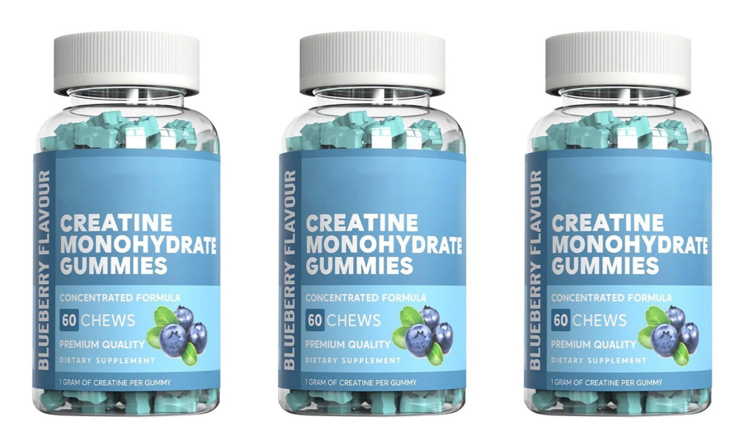Creatine Monohydrate Gummies 1g | Blueberry | 60 Chews