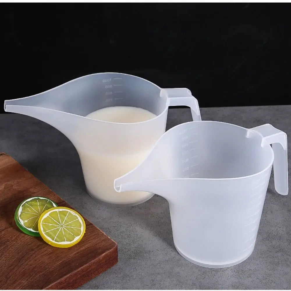 Measuring Tool 1000ML Measuring Cups Long Spout Plastic Tip Mouth Cups Graduated Liquid Container Funnel Pitcher Jug Peaceful Pleasures Health and Wellness