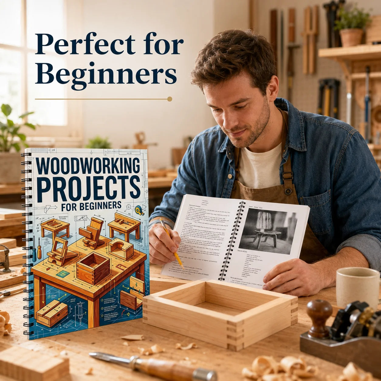 Beginner Woodworking Guide DIY Project Book Step Wood Craft Manual
