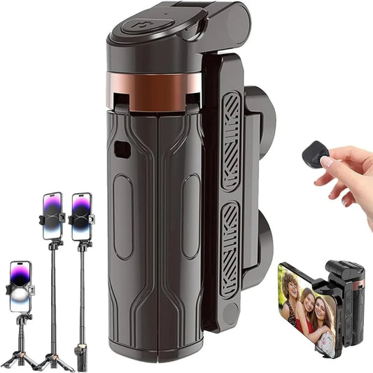 Foldable Mini Universal Selfie Stick Tripod - Portable Phone Stand with Detachable Wireless Remote Control Peaceful Pleasures Health and Wellness