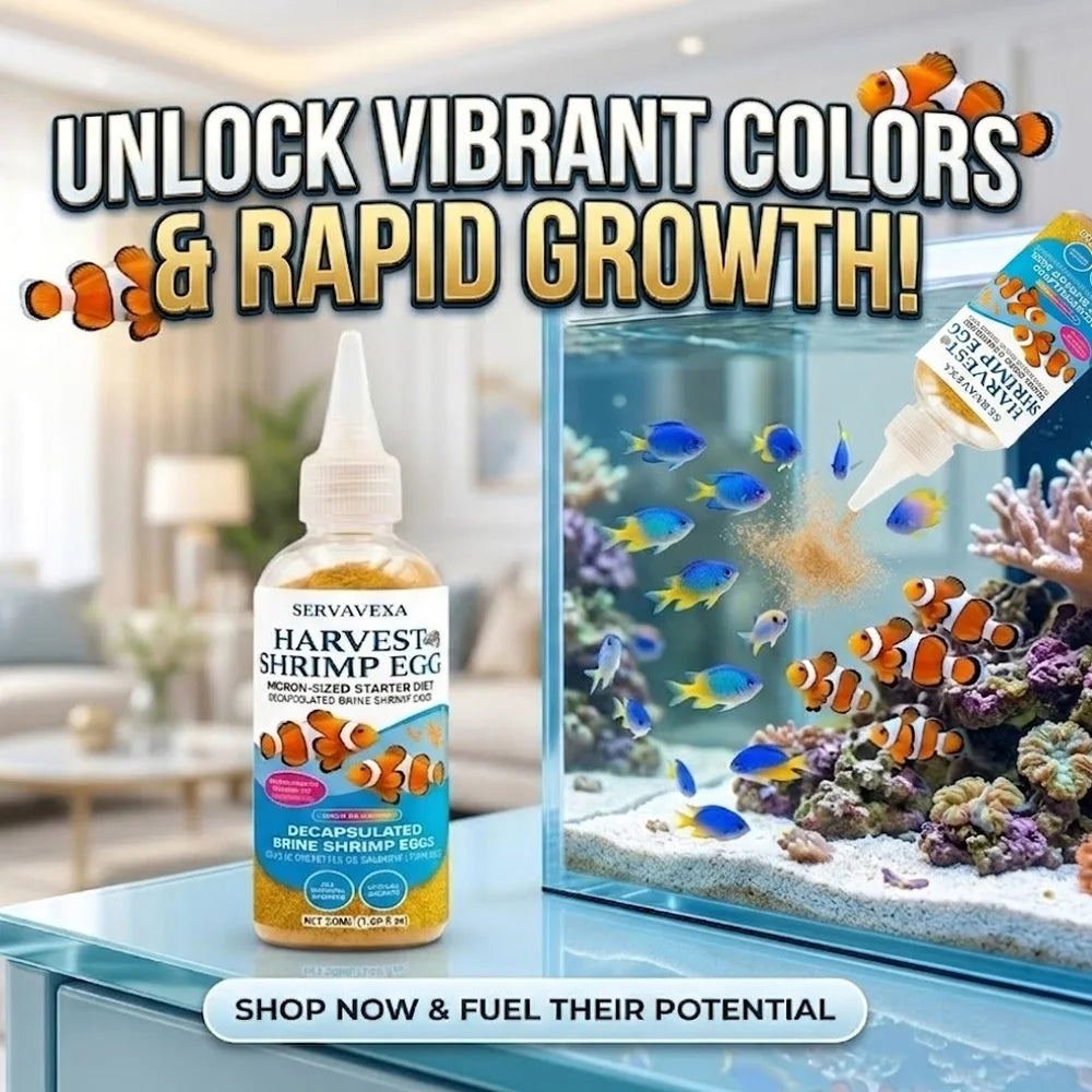 Color Enhancing Fish Food Brine Shrimp Egg Shell-free Nutritious Feed for Fancy Guppy Goldfish Fry Baby Fish Daily Health Diet Peaceful Pleasures Health and Wellness