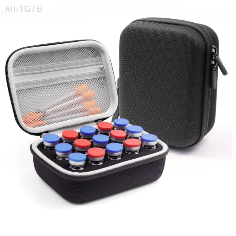 EVA Insulin Vial Storage Case – 15-Grid Waterproof Organizer