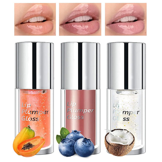 QIBEST 3Pcs/Set Watery Lip Gloss Lipstick Long Lasting Makeup Not Fade Lip Glaze Kit Gifts Maquiagem Beauty For Women Lipgloss Peaceful Pleasures Health and Wellness