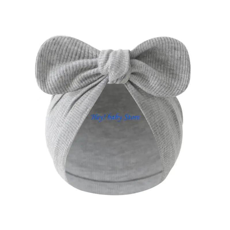 Newborn Bowknot Bonnet Hat | Soft Cotton Cap 0–3 Months