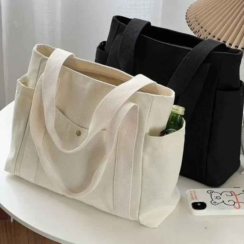 Large Canvas Tote Bag for Women – Work, School & Commute Canvas Tote Bag Peaceful Pleasures Health and Wellness