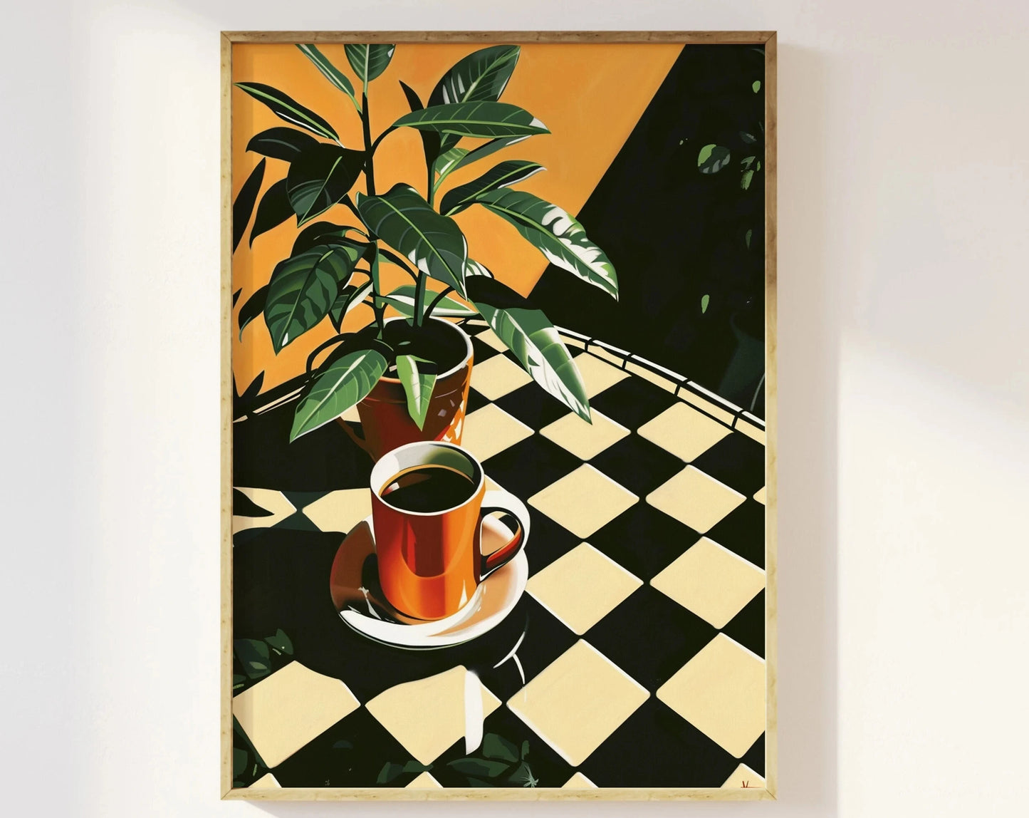 Retro Coffee Canvas Wall Art | Minimalist Kitchen Poster