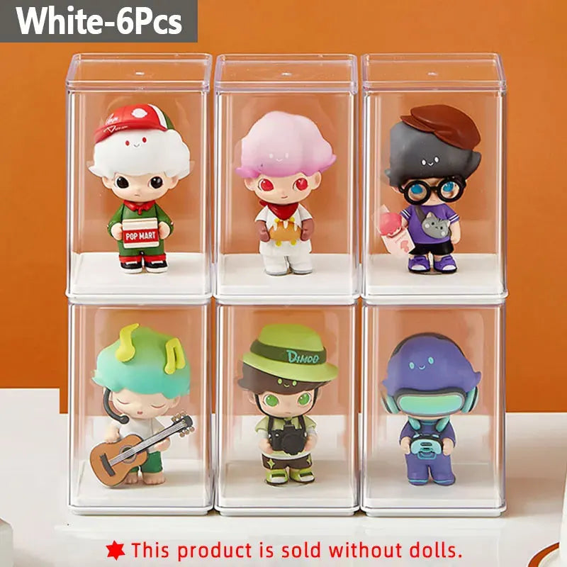 6-Pack Clear Storage Boxes for Figures, Dolls & Collectibles