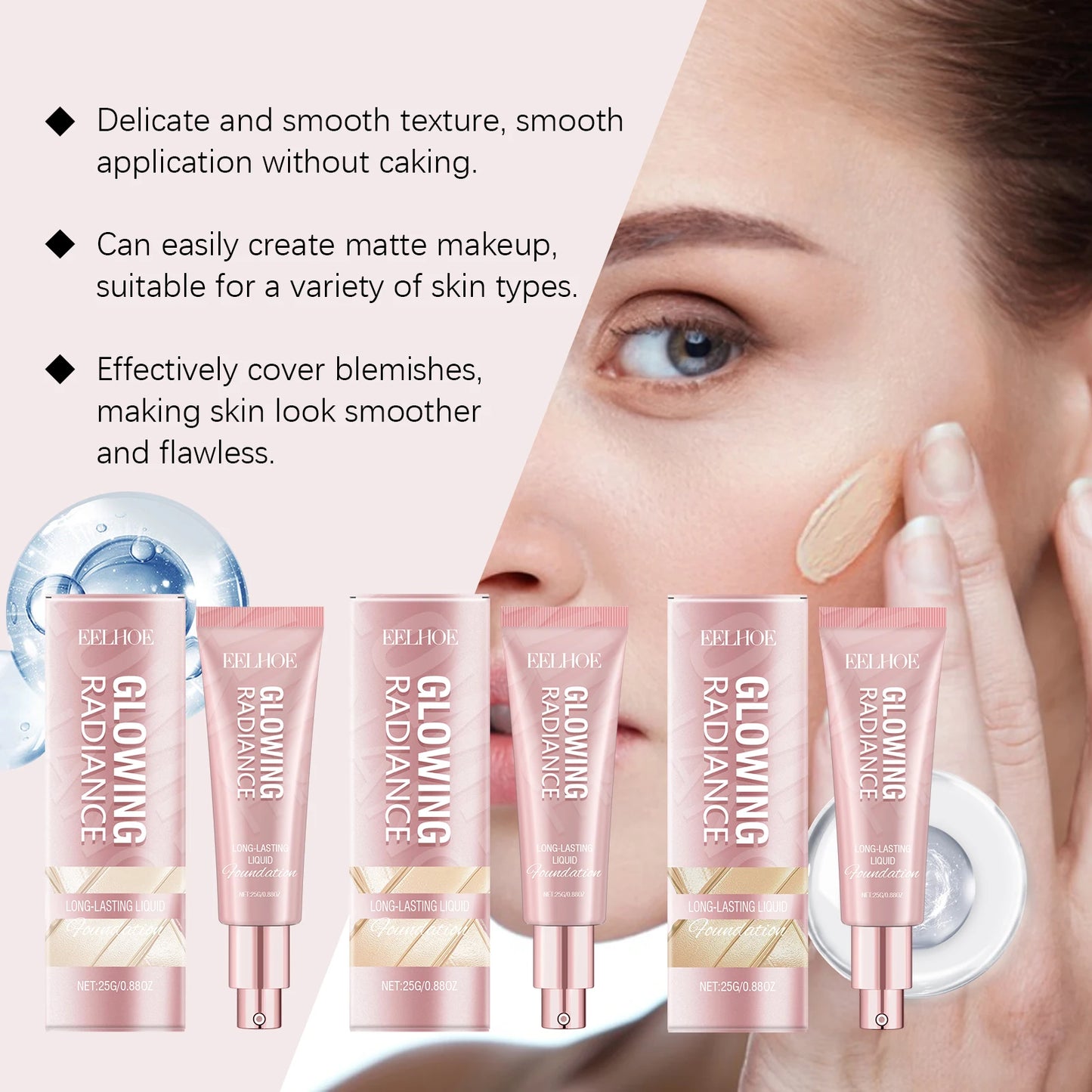 Matte Liquid Foundation BB Cream – Full Coverage Oil Control