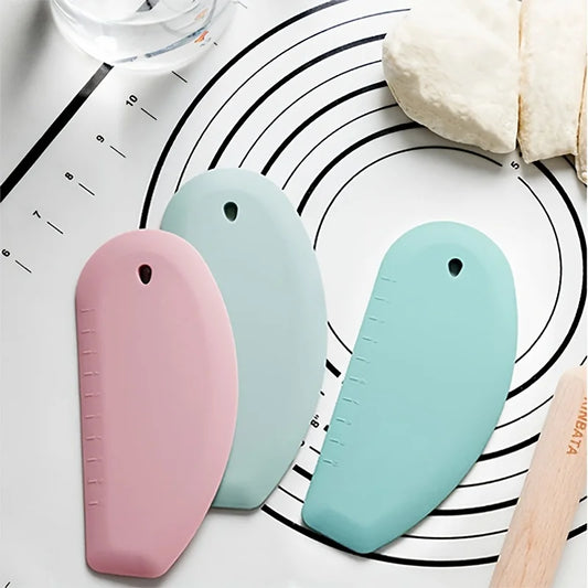 Silicone Dough Scraper, Bowl Scraper， Dough Cutter for Bread Dough Cake, Flexible Multipurpose Kitchen Pastry Cutter Tool Peaceful Pleasures Health and Wellness