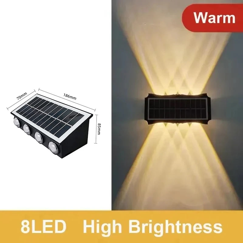 Solar LED Outdoor Wall Light – IP65 Waterproof Up & Down Glow