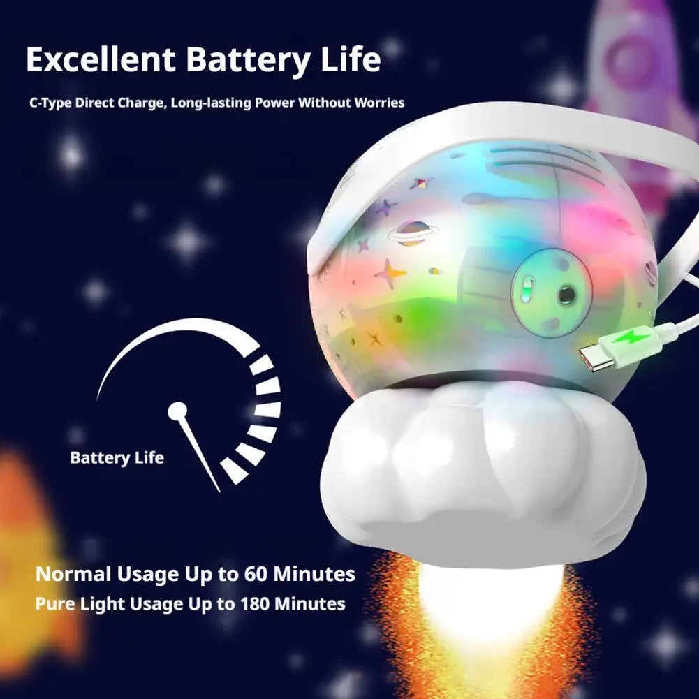 Rechargeable Automatic Bubble Machine LED Light Leak-proof 360 Maker