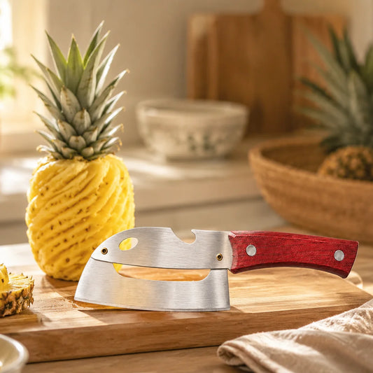 Stainless Steel Pineapple Peeler Knife | Fruit & Veggie Tool Fruit Vegetable Peeler Peaceful Pleasures Health and Wellness