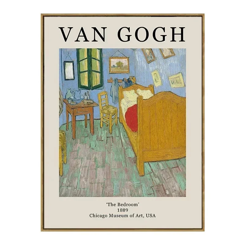 Vintage Famous Van Gogh Monet Matisse Picasso Poster Print Canvas Painting Wall Art Pictures for Home Room Decor Peaceful Pleasures Health and Wellness