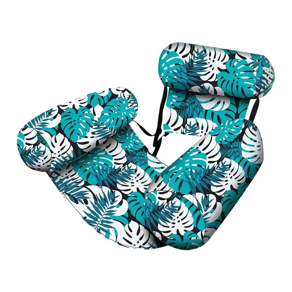 Portable Foldable Inflatable Water Hammock, Comfortable Pool Lounge Chair, Heavy-Duty Floating Recliner Bed for Adults Swimming Peaceful Pleasures Health and Wellness 02